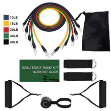 Load image into Gallery viewer, Heavy-Duty Resistance Bands - 11pc Set