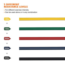 Load image into Gallery viewer, Heavy-Duty Resistance Bands - 11pc Set